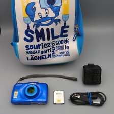 Nikon Coolpix W100 13.2Mp Digital Camera Blue Waterproof 10m, Full HD, Charger