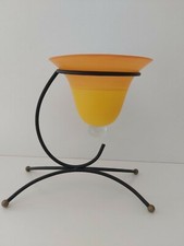 Joli petit vase en verre sur fer forgé déco vide-poche Neuf 