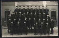 Ak Photo de Groupe De Police