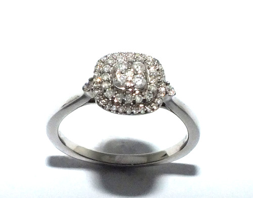 Bague diamant blanc 9ct - bague, en