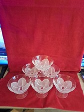 6 Coupes a  glace Cristal D’arques modéle Florence ,coupe à fruits