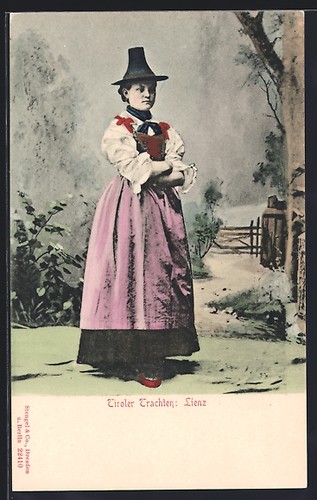 Carte postale lienz dame en - carte,