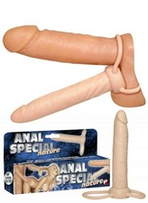 Gode anal portable avec bague phallique double faute réaliste faux pénis