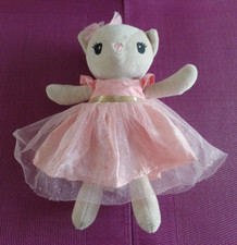B2G / doudou peluche chat robe tutu rose paillettes dorées H&M