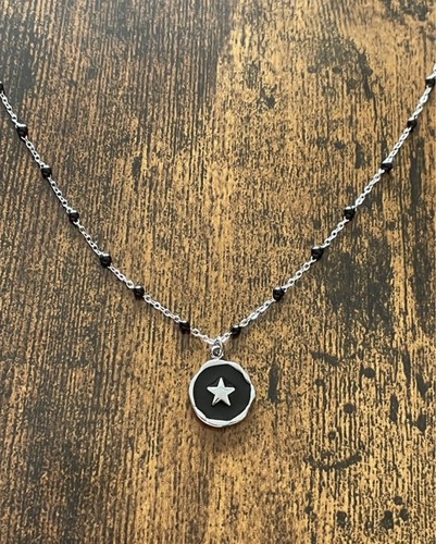 Collier argenté perles - collier,