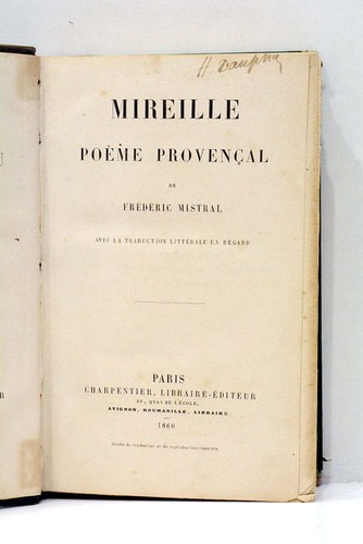 Mireille poéme provençal - mireille,