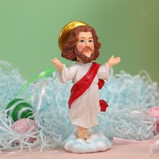 Figurine de Jésus-Christ, bureau artisanal pour pièce maîtresse, tableau de