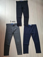 Lot de 3 leggings noir gris