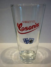 verre de bar publicitaire"anisette casanis"