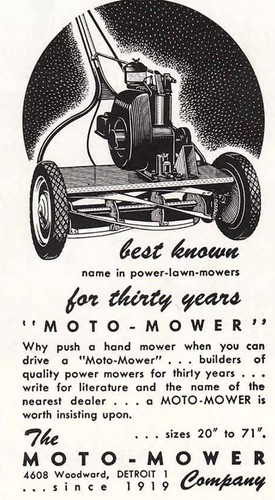 1949 moto mower thirty - moto-mower:, years