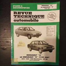 REVUE TECHNIQUE RENAULT 11 9 1.7 Gt 90 GTX TXE TXE ELECTRONIC 1721 cm3 Rta