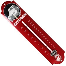 Thermomètre émaillé bombé hauteur 30cm : CITROËN 2CV