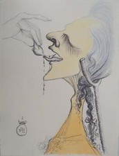 Salvador DALI : Casanova, Petit oiseau sur la langue, Gravure originale signée
