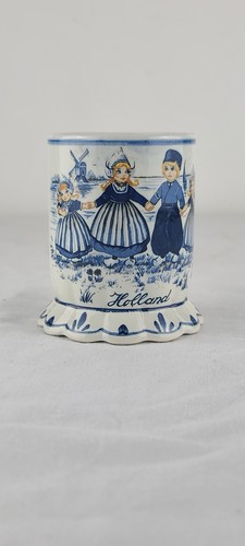 Petit pot faïence bleue - faïence,