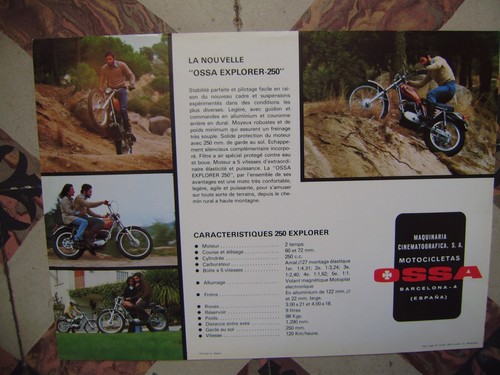 Ossa 250 explorer - ossa, prospectus