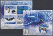 PK24105/ MADAGASCAR – PENGUINS – 2014 MINT MNH S/S + BLOCK