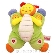 Doudou Papillon vert orange