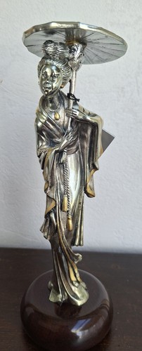 Statuette geisha argent - geisha,