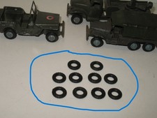 F61 france-jouet FJ X 10 pneus bande ronde pour camion gmc, dodge, jeep  15 / 7