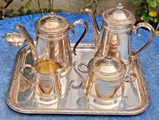 Jolie service à café et thé ancien en métal argenté GALLIA CHRISTOFLE