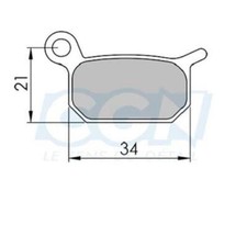 Paire plaquettes frein vtt 09 clarks sintered adapt. formula b4