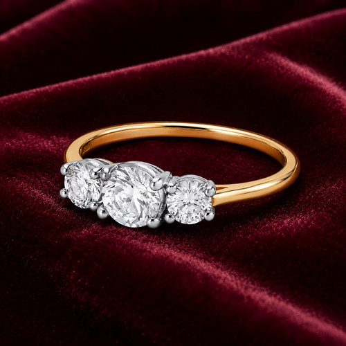 Bague trilogie trois pierres