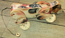 Snoopy-Ancien jouet en bois,mécanique-35 cm-Fonctionne-Numéroté-USA-1961