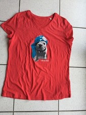 Haut Teo Jasmin coton corail motif chien neuf