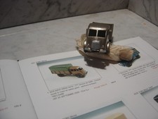 Dinky Toys FORD Bâché 25J doré métal 1e version 1949 crochet moulé jantes zamac