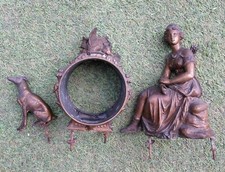 ANCIENNE STATUE , CHIEN ,CORQ