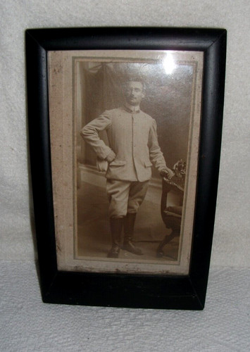 Cadre ancien bois noir - cadre, noir+