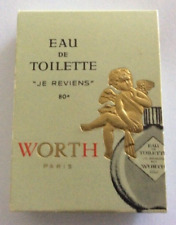 Echantillon Vintage WORTH Paris "Je reviens" Tube vide dans son étui en carton