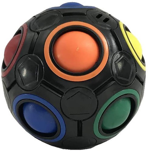 Rubiks cube rainbow ball - rainbow,