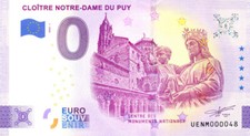 43 LE PUY Cloître Notre-Dame, N° de la 1ère liasse, 2023, Billet Euro Souvenir
