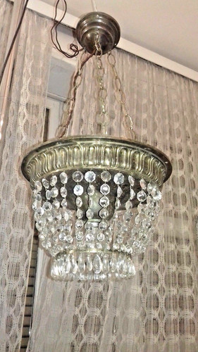 Lustre plafonnier ancien moyen - plafonnier,