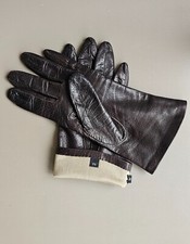 Gants en cuir pour femme, cuir très souple, doublure intérieure en soie, 7 ½. 