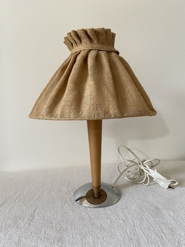 Lampe bois tourné vintage - bois,