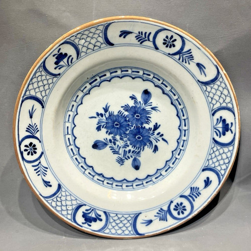 Delft assiette faïence 19ème - delft,