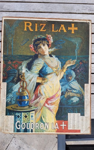 Carton publicitaire ancien riz - carton,