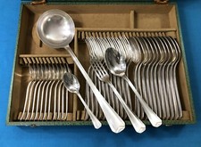 ménagère ART DECO 37 couvert CHRISTOFLE modèle CHEVRON métal argenté Cuillères