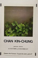 Kin-Chung Chan Peintures dessins  1977 Affiche Originale Exposition Nature morte