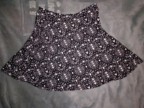 Mini jupe patineuse noire - patineuse,