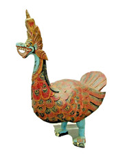 Sculpture bois polychrome