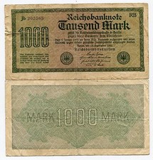 Ancien billet allemand 1923