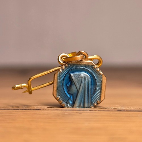 Médaille emaillée bleu