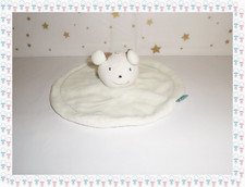 ㉒ - Doudou Semi Plat  Rond Insecte Antennes Vert Clair  Broderies  Berlingot