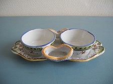 saleron salière poivrière faience Desvres Géo Martel Cabourg salt pepper cellar