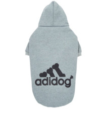Adidog Logo Fleece Hoodie | Dog Clothing for Small Dogs