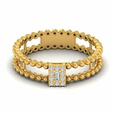 Bague En Or Jaune 18K Avec