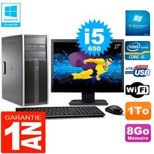 PC HP 8100 Tour Ecran 27" Core i5-650 RAM 8Go Disque 1To Graveur DVD Wifi W7